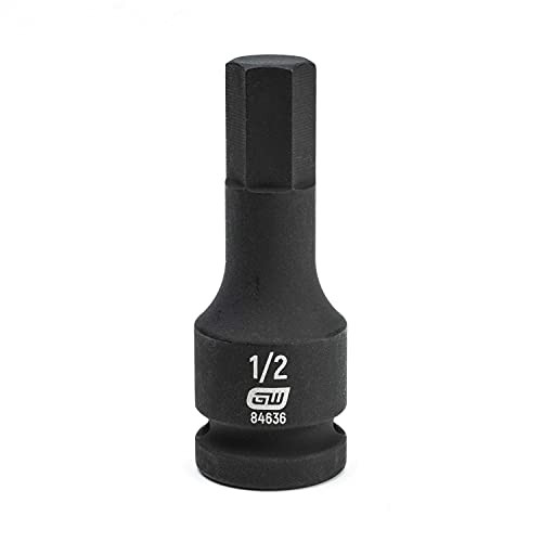 Apex KD84636 GearWrench 1/2" Drive Hex Bit Impact SAE Socket 1/2", Black