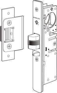 ADAMS RITE 4511W-45-201-313 Standard Duty Deadlatch Radius w/ Weatherstrip For Aluminum Stile Doors