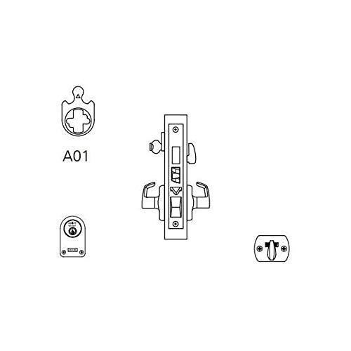Corbin Russwin ML2067-ASA-626 ML2067 ASA 626 Apartment or Dormitory Function Lockset