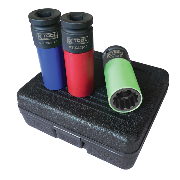 3-PC 1/2 Drive Spline Protective Wheel Socket Set