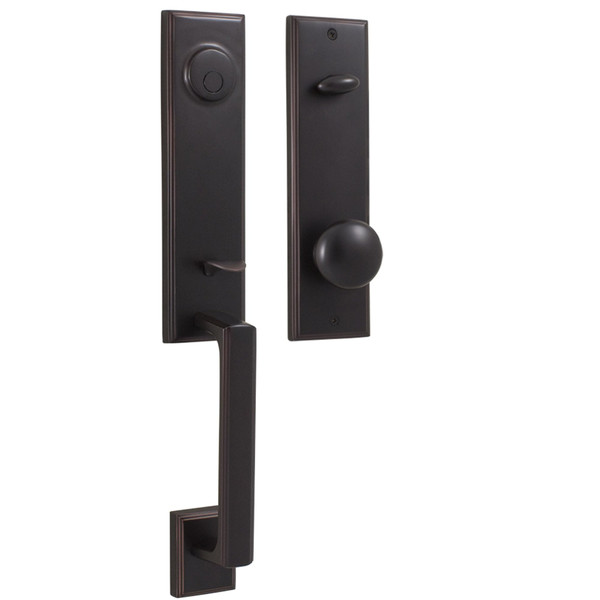 WESLOCK 06685-1110020 Weslock 06685-1I10020 Woodward Dummy Handle set with Impresa Knob in the Oil Rubbed Bronze Finish