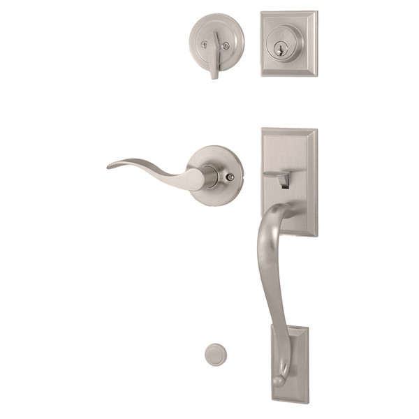 WESLOCK R2830-NXNFR2D Weslock R2830-NXNFR2D Mercy Single Cylinder Handle set with Right Hand New Haven Lever Satin Nickel Finish