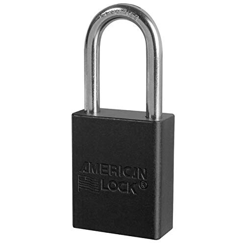 AMERICAN LOCK 045-S1106BLK BLK ALUM SAFETY PL W/11/2IN SHCKL KEY RETAINING