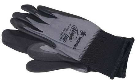 Memphis Glove Ninja BNF 15 Gauge Gray Nylon/Spandex Shell Work Glove with Black Buckle, XS