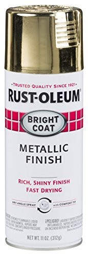 RUST-OLEUM 647-7710830 GOLD METALLIC BRIGHT COAT PAINT 11OZ. F.WT.