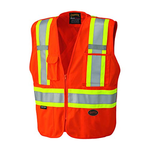 PIONEER 852-V1021150U-4XL 6935AU ORANGE ZIP VEST BREAK