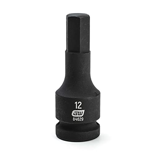 Apex KD84629 GearWrench 1/2" Drive Hex Bit Impact Metric Socket 12mm,, Black