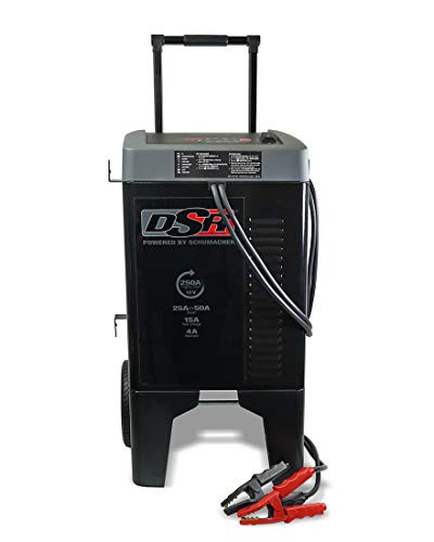 Schumacher SCDSR121 DSR ProSeries 250 Amp(12V) 15 Amp 4 Amp 12V Fully Automatic Pro Smart Battery Charger 250A Engine Starter and Boost Maintainer and Auto Desulfator For Automotive Shop/Dealer Use