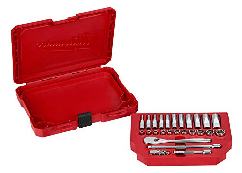 MILWAUKEE HAND TRUCKS MWK48-22-9404 Milwaukee 1/4" Drive 26pc Ratchet & Socket Set - SAE