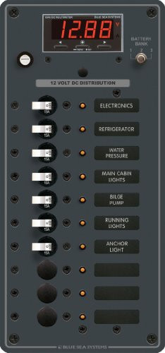 BLUE SEA SYSTEMS661-8402 PANEL DC 10 POS W/MULTIMETER