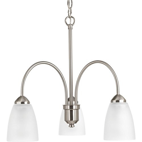 Progress Lighting 94473409 P4734-09 Contemporary/Soft 3-100W Med Chandelier, Brushed Nickel
