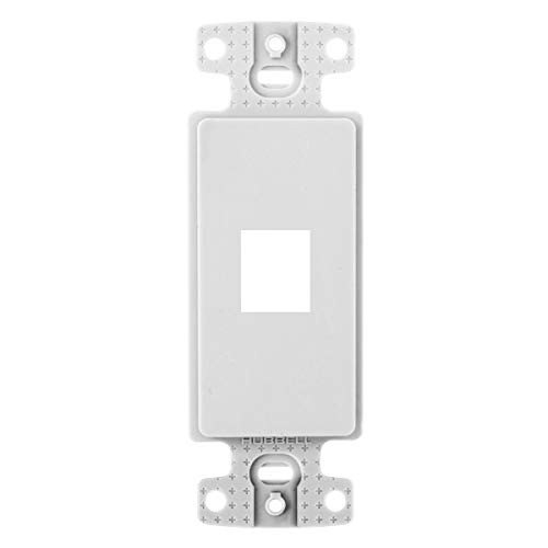 HUBBELL NS611W Wallplate Decorator Keystone Frame 1-Port White