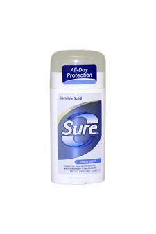 Sure U-BB-1467 Invisible Solid Fresh Scent AntiPerspirant Deodorant by for Unisex - 2.6 oz Deodorant Stick