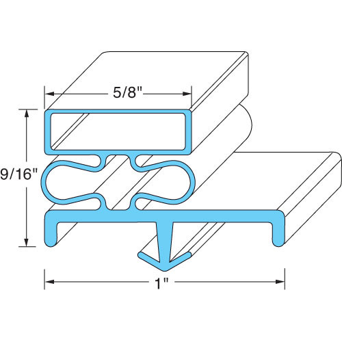 DOOR GASKET;8' SNAP-IN MAGNETIC