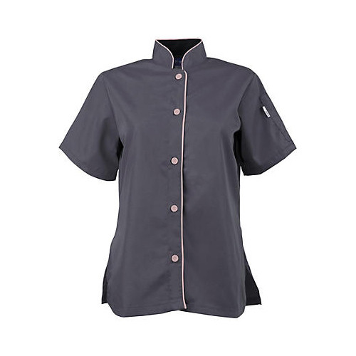 KNG XS Active Chef Shirt;Womens Slate/Pink SS