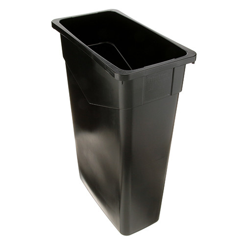 23 Gal Waste Container;Trimline; Black