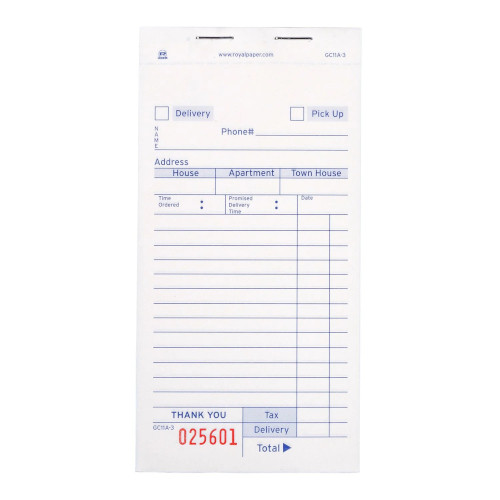 Carbonless Delivery Form;3 part Booked PAD