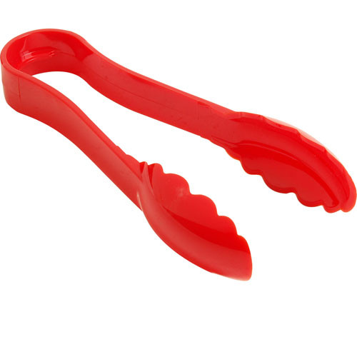 TONGS;; 6"L;SCALLOP;RED PLST