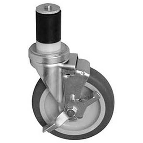 CASTER;STEM;; 5"; W/BRK; GRY
