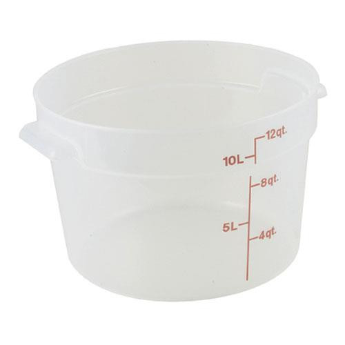 12QT ROUND CONTAINER-190;SEMI-CLR