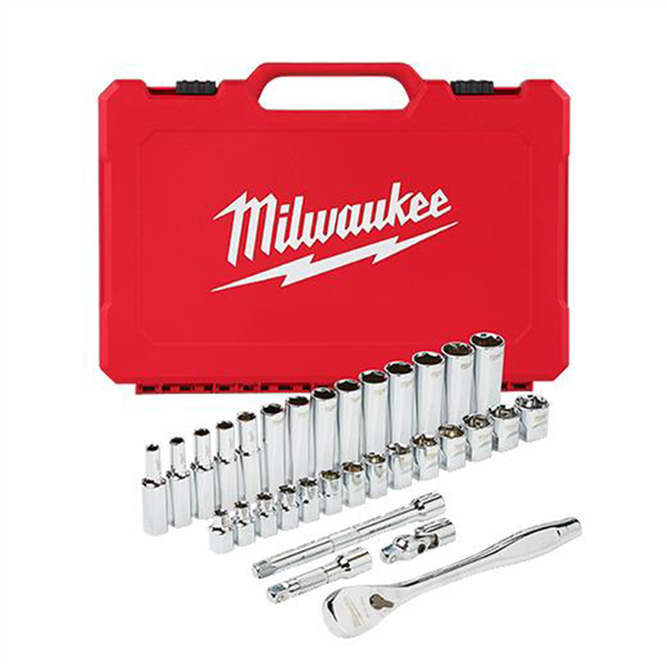 RATCHET & SKT 32PC METRIC SET 3/8" DR