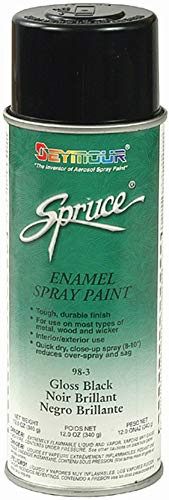 SEYMOUR OF SYCAMORE INC TM98-3 GLOSS BLACK ENAMEL 16oz CAN
