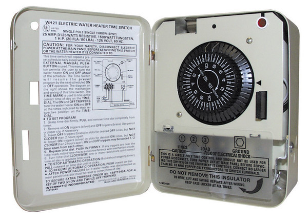 Intermatic WH21 NEMA 1 SPST 6250W Heater Timer