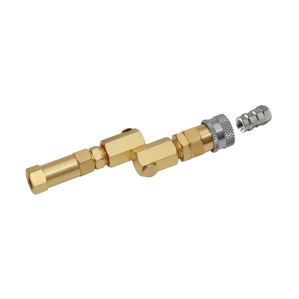 Brass swivel-type R-1234 yf coupler for EV/Hybrid