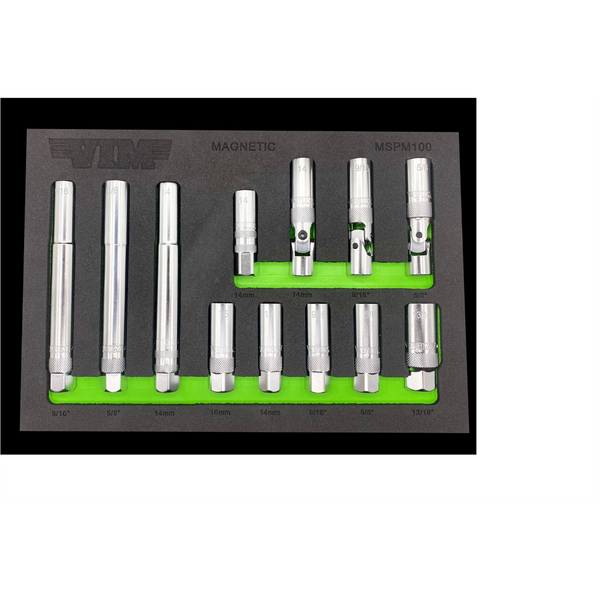 12 PC. 3/8IN DR. MAGNETIC SPARK PLUG MASTER SET