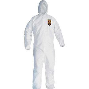 COVERALL KLEENGUARD A30 LARGE HOOD ELAS B W A