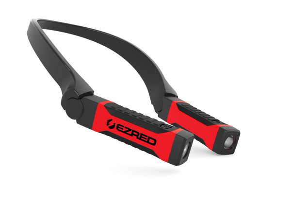 E-Z Red EZR-NK10 Light rotates up and down 70  Wear on your neck (or head) for hands-free use  Sleek design is more attractive and comfortable than conventional headlamps  2 AA batteries included