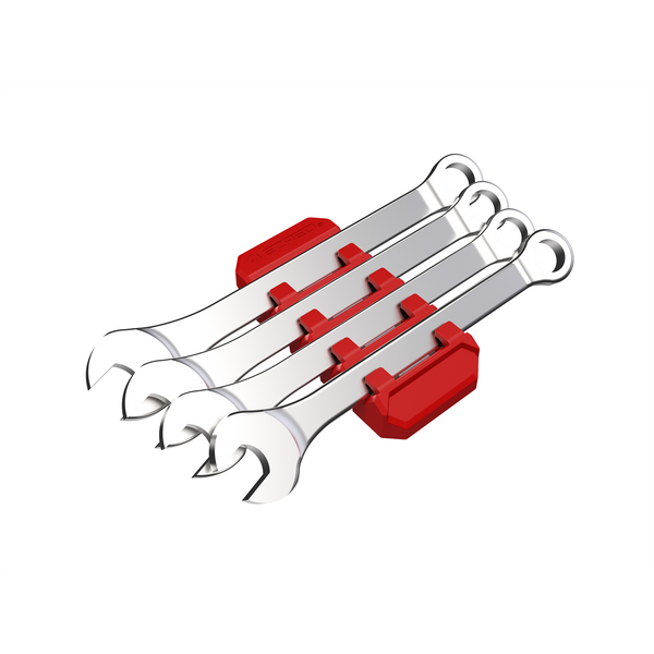 EZRed EZR-FWR4-R The Flexible Magnetic Wrench Rack is a flexible magnetic organizer that holds wrenches to any curved or tilted ferrous surface.  Perfect for virtually any angled surface you may find yourself working on, the wrench rack is made of