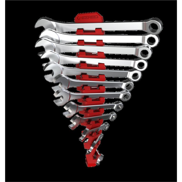 EZRed EZR-FWR12-R The Flexible Magnetic Wrench Rack is a flexible magnetic organizer that holds wrenches to any curved or tilted ferrous surface.  Perfect for virtually any angled surface you may find yourself working on, the wrench rack is made of