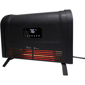 Enerco ENR-F236330 Wifi-enabled via smart app and voice-controlled via common smart home devices  Unit can be mounted to wall or placed on floor using the included feet  120v, 1500W  Infrared heating element  3 Heat settings: Eco/Low/High