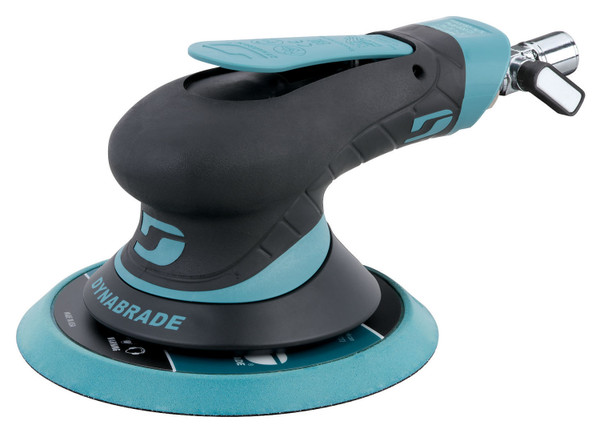 Dynabrade DYN-X61HS Non-vacuum configuration  Includes low profile, premium urethane weight-mated hook-faced sanding pad  Speed control feature for variable speed control