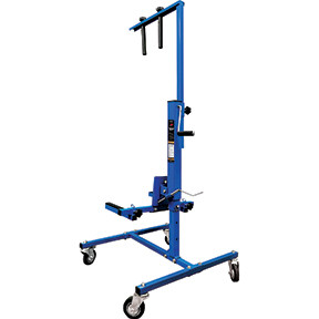 ATD Tools ATD-6557 Support size: 30 (L) x 24 (W)   Support pads height adjusts from 7 to 30  Support pads width adjusts from 8 to 20  4 Polyurethane casters  Load Capacity: 300 lbs.