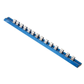 ATD Tools ATD-9412 Accepts standard and deep sockets  Sizes marked on rails for easy identification  Anodized aluminum rail construction  Super strong magnet for solid placement