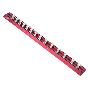 ATD Tools ATD-9338 Accepts standard and deep sockets  Sizes marked on rails for easy identification  Anodized aluminum rail construction  Super strong magnet for solid placement