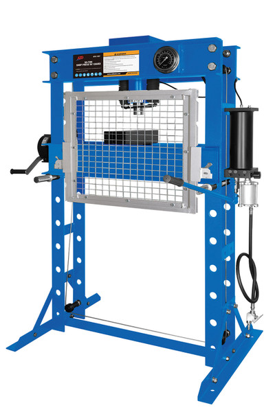 ATD Tools ATD-7457 Fully welded double speed pump   Self-locking hand winch allows easy positioning of bed  Multi-position bed allows work height adjustment  (6) adjustments of 5.5 each  Includes protective work guard for added safety  Movable