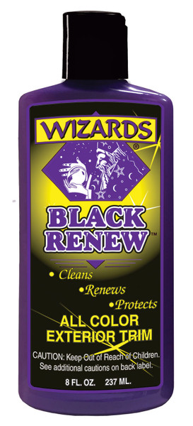 Wizard WIZ-66309 s Black Renew All Color Exterior Trim Treatment - 8 oz.