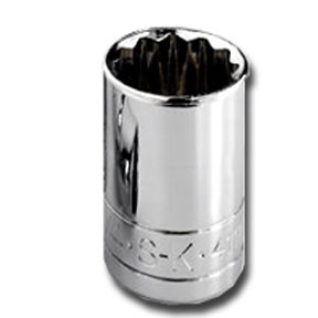 SK Hand Tool SKT-40820 12 Point 5/8-Inch Drive Deep Socket, 1/2-Inch, Chrome