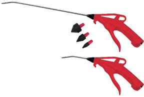 ATD Tools ATD-8738 2-Piece Deluxe Air Blow Gun Set with 4"/13" Angled Nozzle and Rubber Tip