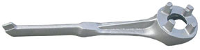 ATD Tools ATD-5271 ATD: Aluminum Bung Wrench - Works with 55, 30 and 55 Gallon Plastic Drums - Fits 2in and 3/4in Bung Caps - Universal Fit for Most Drums