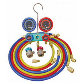 ATD Tools ATD-3695 Aluminum Deluxe A/C Manifold Dual Gauge Set
