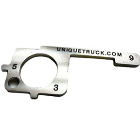 Unique Truck UNQ-PI539 Perform pre-trip and preventative maintenance inspections with the Pre-Trip Inspection Tool, a 4-in-1 tool that allows drivers and technicians to inspect tire tread depth, brake stroke, brake shoe thickness and windscreen
