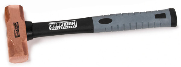 Titan TTN-63216 2lb Brass Non-Sparking Hammer  Comfortable, textured handles for easy grip and handling  Double-faced  Solid brass head will prevent steel or iron parts from being damaged