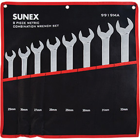 Sunex Tools SUU-9919MA FULLY POLISHED METRIC V-GROOVE COMBINATION WRENCH SET