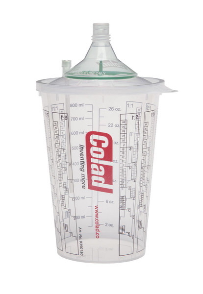 EMM Specialties SLS-9390190SLS Mix & Spray with the same paint cup  Precision matched Snap Lid attaches directly to the Colad Mixing Cup  Patented air valve produces unrestricted paint flow  Secure threaded attachment