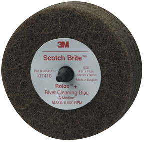 3M Company MMM-7410 SCOTCH-BRITE  RIVET CLEANING DISC  4 X 1 1/4