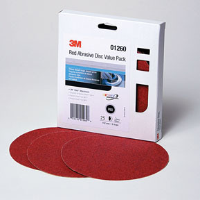 3M Company MMM-1260 SANDING DISC RED HOOKIT 6IN DISC P80 50 BOX